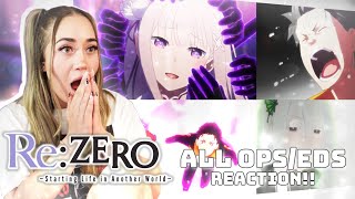 FIRST TIME REACTING to ALL of REZERO Openings amp Endings 1  4 [upl. by Karl]