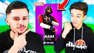 JOFFRE LE SKIN IKONIK À MON PETIT FRÈRE SUR FORTNITE  IL EST CHOQUÉ 😱 [upl. by Pritchett]