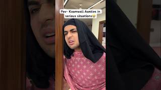 Kaamwali aunty in serious situations🤡😭  Raj Grover  shorts [upl. by Nanreik]