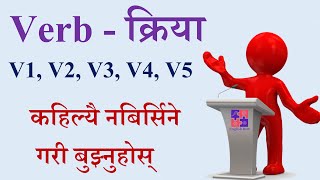 Verb V1V2V3V4V5 explained l नेपालीमा l  English Hub [upl. by Volotta]