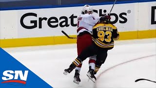 Haydn Fleury Trucks Into Karson Kuhlman With Massive Hit And Bruins Take Penalty [upl. by Eulalie826]