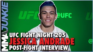 Jessica Andrade wants Weili vs Jedrzejczyk winner after historic win  UFC Fight Night 205 [upl. by Cacia761]