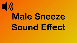 Male Sneeze  Sound Effect 4K [upl. by Ozen]