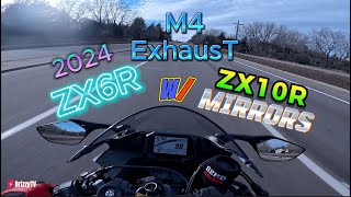 I PUT ZX10r MIRRORS On MY 2024 ZX6R MOTO VLOG ep 30 [upl. by Fording585]