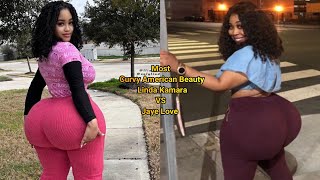 Most Curvy American Beauty Linda Kamara VS Jaye Love [upl. by Rebeh]