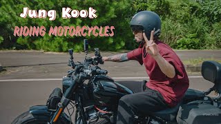 Jung Kook Riding The Motorcycles Clips [upl. by Nyleuqcaj]