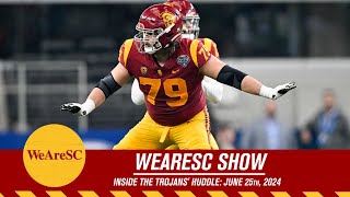 Inside the Trojans Huddle Recruiting USC offensive line and Ten Questions [upl. by Enael]