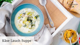 Käse Lauch Suppe mit Hackfleisch  schnelles einfaches und leckeres Rezept [upl. by Atinna327]