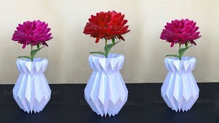 Vase basteln mit Papier  Deko selber machen  DIY Bastelideen  Geschenke [upl. by Brackett300]