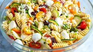 Quick and Easy Pasta Salad Recipe [upl. by Einomrah]