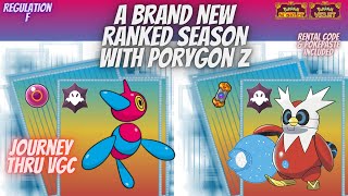 A BRANDNEW RANKED season with PORYGON Z REGULATION F  Pokemon Scarlet amp Violet VGC [upl. by Gusta]