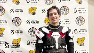 POSTGAME INTERVIEW  Jaxon Grosdidier vs Neepawa Titans Oct 824 [upl. by Eimme]