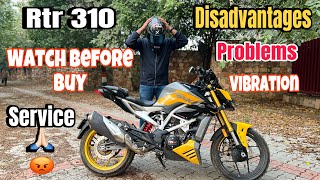 Tvs Apache Rtr 310 Disadvantages  Rtr 310 Problems  Cons  Tvs Service Problem  5 Problems [upl. by Atokad]