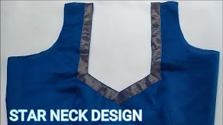 Star neck blouse design  How To Cutting and Stitching latest Star Neck [upl. by Lavro]