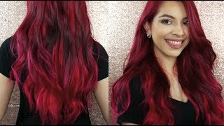 Updated How I Dye My Hair Magenta  Burgundy Red [upl. by Seabury908]