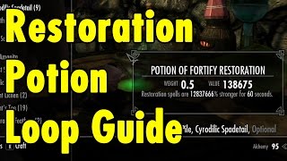 Restoration Potion Loop Guide  Skyrim Special Edition  xBeau Gaming [upl. by Aivon552]