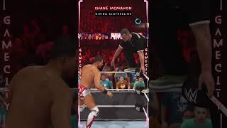 Shane McMahon deliver Diving Clothesline on The Miz wwe2k24 [upl. by Ellerud]