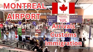 4K Montreal Airport YUL Walking Tour  Arrivals Customs amp Immigration [upl. by Aimek]