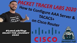 How to configure AAA Server and TACACS on a Cisco router in Cisco Packet Tracer  2020 [upl. by Vivle]