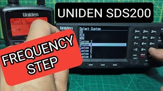 UNIDEN SDS100 125  QUICK FREQ STEP CHANGE  MANUAL SEARCH [upl. by Fihsak515]