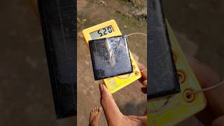 How to check solar panel output voltage with multimeter shorts solar viralshorts youtubeshorts [upl. by Fafa]