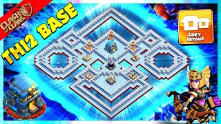 NEW STRONGEST Town Hall 12 TH12 Trophy Base TH12 With CopyLink 2022  Clash Of Clans 528 [upl. by Godden107]