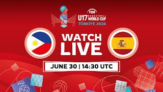 Group Phase  Philippines v Spain  Full Basketball Game  FIBA U17 Basketball World Cup 2024 [upl. by Giza431]