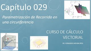 Parametrización de Recorrido con Circunferencias Curso Cálculo Vectorial Cap 029 [upl. by Nellaf]