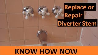 3 Handle Shower amp Tub Faucet  Repair  Replace Diverter [upl. by Anoyk362]