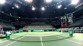 Tomas Berdych  Davis Cup Final  practice [upl. by Htidirrem]