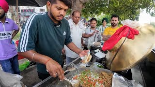 Ludhiana street food famous pooran ji ka kulcha [upl. by Nadab]