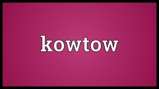 Kowtow Meaning [upl. by Willock21]