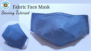 Fabric Face Mask Sewing Tutorial Fabric Face Mask wiht Filter Pocket  Adult size [upl. by Trepur762]