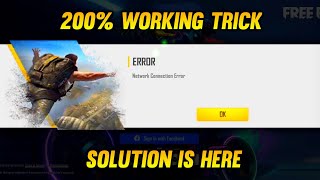 NETWORK CONNECTION ERROR FREE FIRE  GAME IS NOT OPENING PROBLEM SOLUTION [upl. by Acinorev]