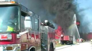 61610 Ship fire in Port of Tampa [upl. by Ermey]