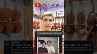 TwoSetViolin Quitting YouTube twosetviolin shorts classicalmusic [upl. by Annazus]