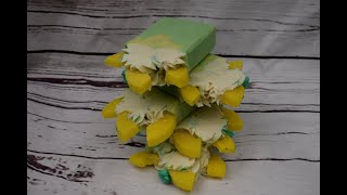 Making and cutting PineApple Cilantro Soapamp Giveaway Info [upl. by O'Mahony]