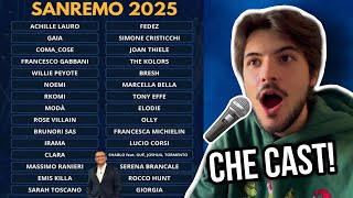 REACTION E COMMENTO AL CAST DEL FESTIVAL DI SANREMO 2025 💐 [upl. by Niobe]