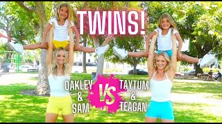 Twin Acro Challenge With the Rybka Twins amp Taytum amp Oakley [upl. by Galer348]