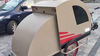 FahrradwohnwagenFawowa E Bike Camper Bicycle camper trailer [upl. by Ainit767]