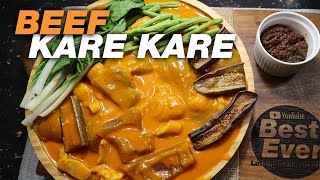 RESTAURANT STYLE FILIPINO BEEF KARE KARE  KARE KARENG BALAT NG BAKA AT TUWALYA [upl. by Niles]