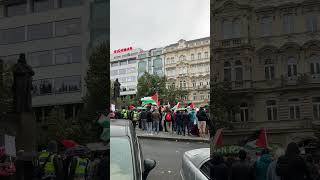 Demonstrace Praha Václavské náměstí 1510 2023 pro Palestinu [upl. by Evan]