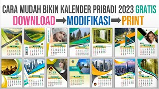 Cara Mudah Membuat Kalender Pribadi 2023 gratis [upl. by Aramahs]