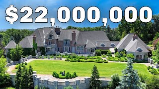 Inside a 22000000 Mega Mansion near Detroit Michigan [upl. by Wunder]