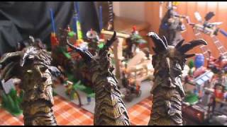 Toy Mecha Battle 5 Sentai Mechas VS Kaiser Ghidorah [upl. by Nya294]