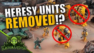 Horus Heresy Units REMOVED From 40k  Warhammer 40k News [upl. by Eseneg]