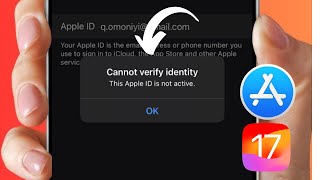 How to Fix ‘This Apple is Not Active’  Cannot Verify Identity This Apple ID is Not Active  iOS 17 [upl. by Refanej]