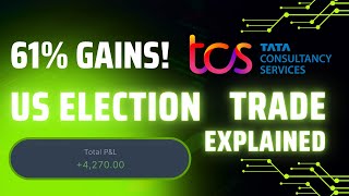 TCS 61 Profits Overnight Trade Explained US Election Option Buying Trade [upl. by Mattah]