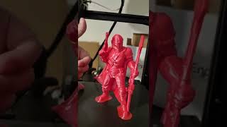 3D Printed Mandalorian in Red PLA  mandalorian 3dprinting hobby 3dprinter actionfigures [upl. by Huntlee]