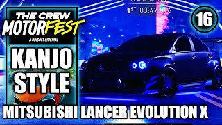 The Crew Motorfest  Kanjo Style Mitsubishi Lancer Evolution X Black Knight Edition  Part 16 [upl. by Suneya]